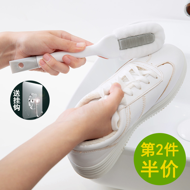 日本LEC软毛洗鞋刷子清洁小白鞋网面鞋运动鞋家用不伤鞋长柄鞋擦