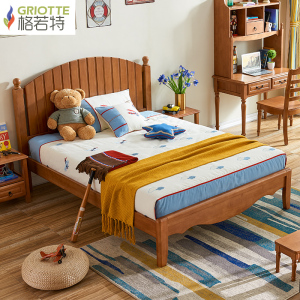 青少年实木床男1.5图片