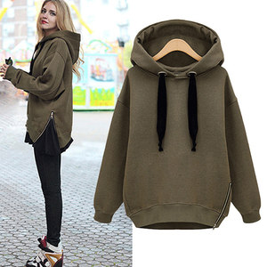 秋冬季戴帽子的 span class=h>卫衣 /span>女韩版潮学生复古纯色宽松