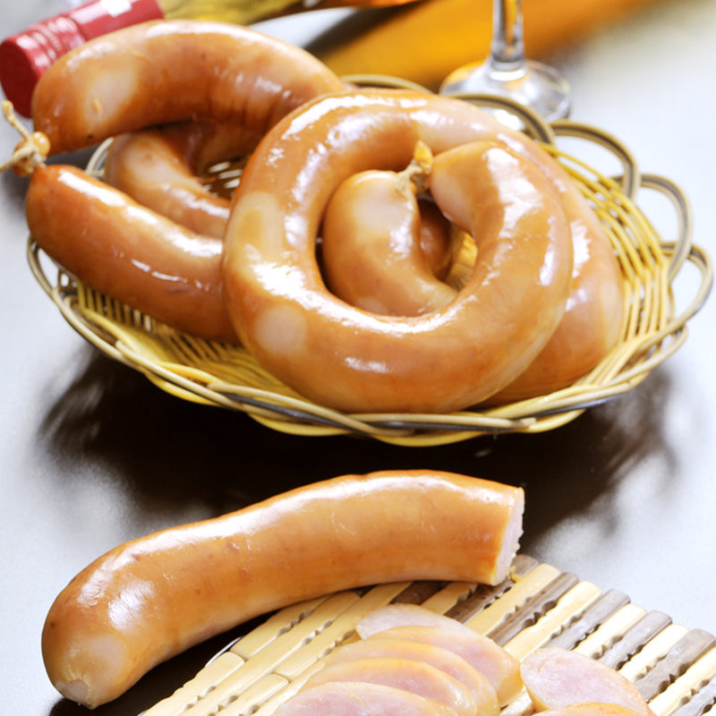 粉肠哈尔滨红肠东北猪肉类手工香肠特产零食舌尖既熟食品2斤包邮