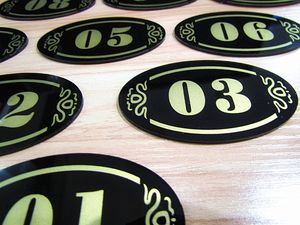 餐桌编号数字号码圆形标签贴纸防水编号牌贴大