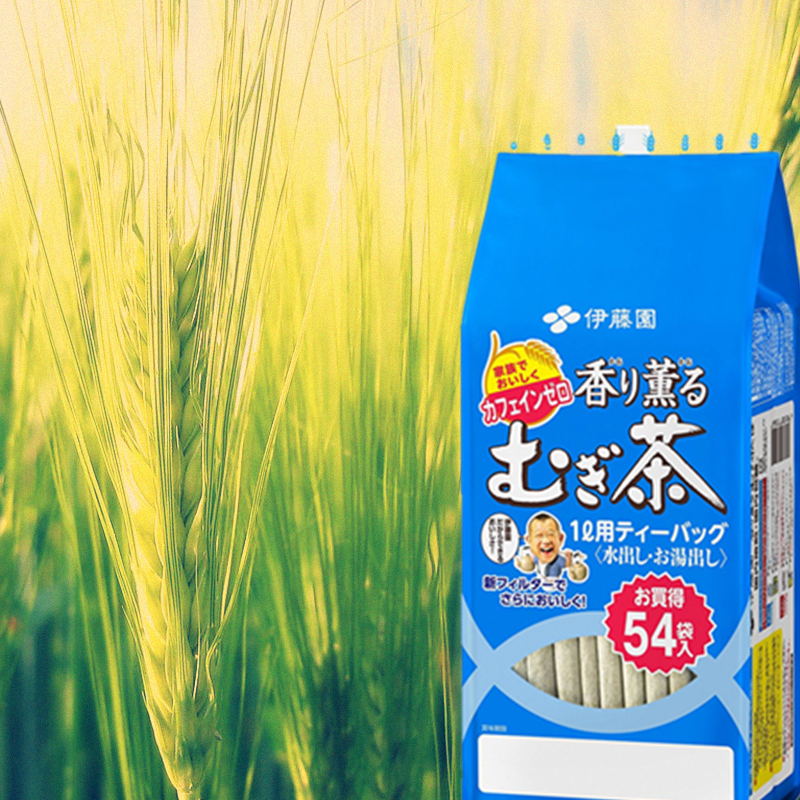 日本伊藤园大麦茶袋泡茶烘焙型无咖啡因日式茶54袋入
