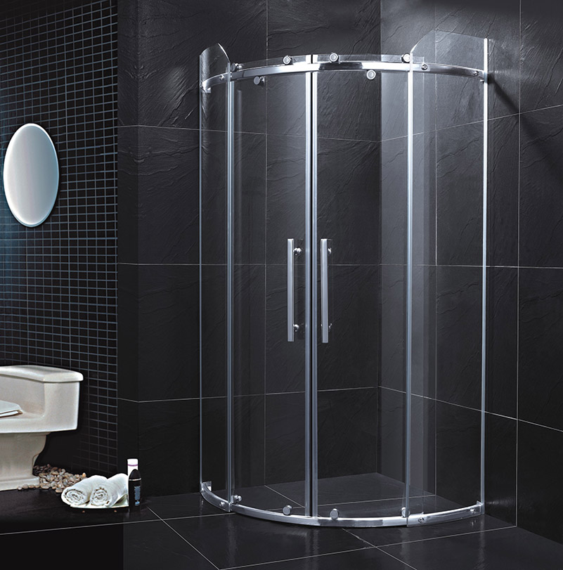 定制淋浴房浴室隔断不锈钢钢化玻璃推拉门简易沐浴房卫生间淋浴门