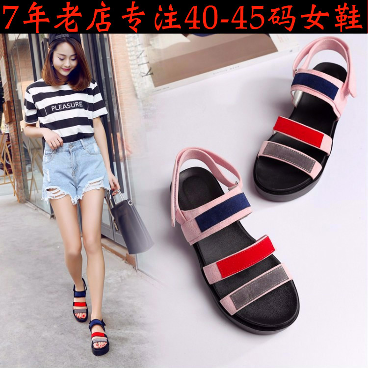 Manis Rekreasi Saat Ini Baba Sepatu Tebal Bawah Sepatu Pendakian Tumit MEDIUM dan Sepatu Keren Besar Kode Wanita Sepatu 40 -41424344-Internasional