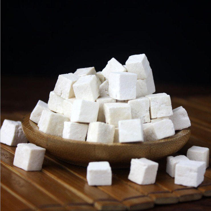 中药材野生茯苓丁 白茯苓片无硫不漂白250g包邮 可搭配麦冬