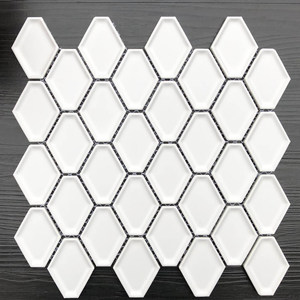 北欧创意六角菱形陶瓷马赛克瓷砖黑白釉面卫生间浴室马桶 span class=