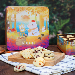 kikicoco手工蔓越莓曲奇饼干铁盒网红孕妇坚果零食果干女生伴手礼