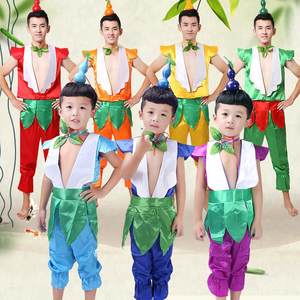 环保服装儿童时装秀草裙沙滩裙舞蹈演服幼儿园