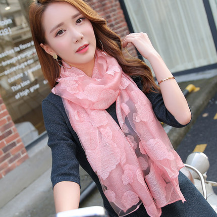 纱巾百搭新款2018女士丝巾披肩两用长款韩版方巾超大春秋冬季围巾