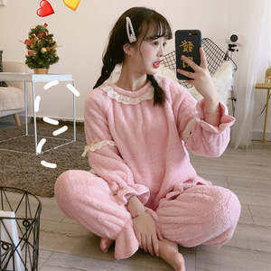 微笑菇娘宅公主网红睡衣女ins风家居服可爱韩版甜美粉色系列女装