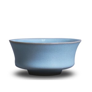 真品原矿汝窑单杯手工 span class=h>天青 /span>