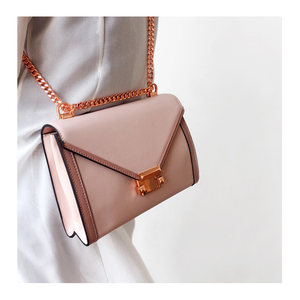 m家ins复古长方形信封斜挎包2019新网红定制双链条欧洲站邮差女包