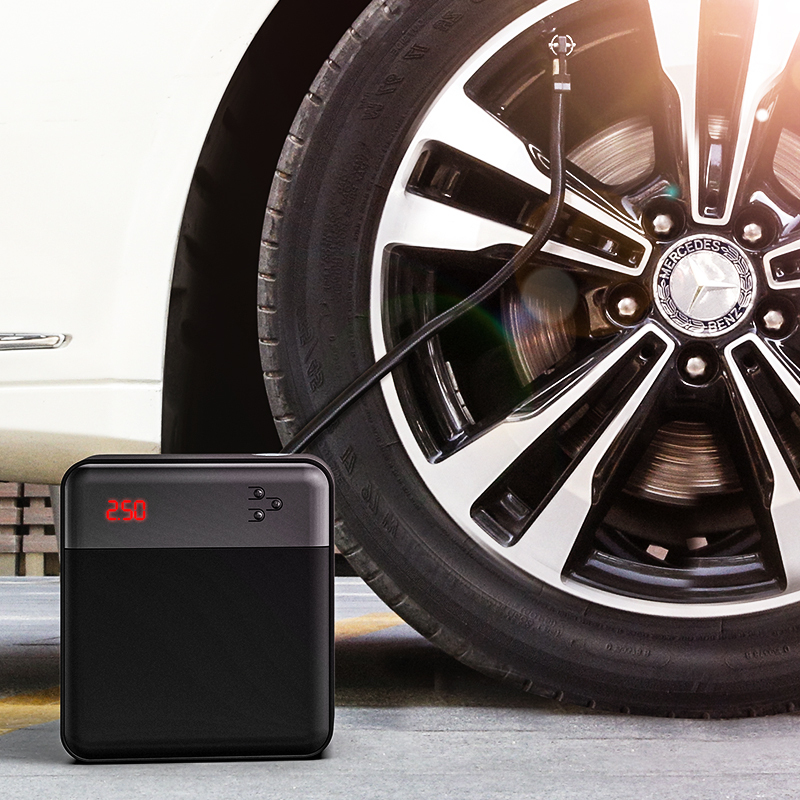 领臣车载充气泵小轿车便携式汽车轮胎多功能12v加气泵车用打气筒