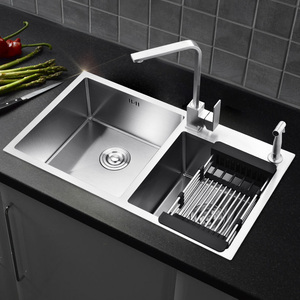 洗菜盆 span class=h>双槽 /span> 厨房不锈钢淘菜盆纯手工 span