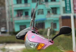 有机玻璃摩托车前挡风玻璃透明通用电动车挡风