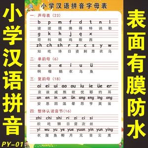 小学汉语拼音声母韵母拼读全表挂图儿童字母表