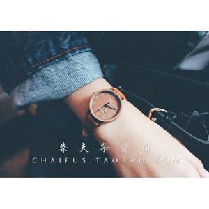 阿柴a01《半岛铁盒》文艺复古多色韩风学院石头纹皮带情侣款手表