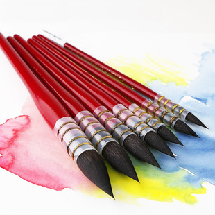 5( 6折) 淘宝 贝碧欧油画画笔刷 水彩画笔丙烯颜料笔尼龙毛水粉画画笔