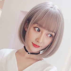 假发女短发头套发套自然bobo头网红圆脸全头