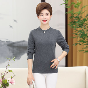 中老年女装秋冬妈妈冬装长袖保暖上衣中年女蕾