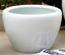 定制大型陶瓷器纯白色睡莲碗莲荷花乌龟风水鱼缸养鱼盆价格