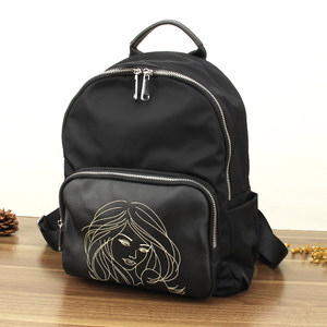 美女头像双肩包图片