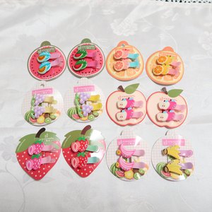 可爱水果儿童 span class=h>发夹 /span> 清新仿真卡通对夹女童发饰