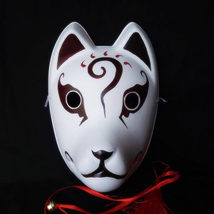 =h>般若 /span>全脸塑料 span class=h>面具 /span>红色狐狸动漫cos