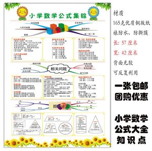 【小学数学公式大全挂图图片】小学数学公式大