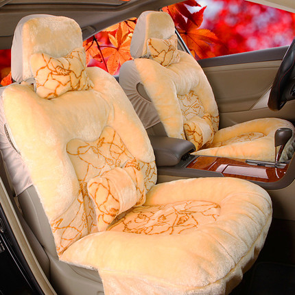 冬季全包毛绒汽车座套