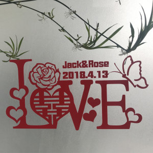 包邮名字定制喜字玻璃墙贴纸婚庆装饰囍结婚创意love窗花剪纸礼物
