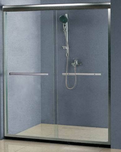 淋浴房 沐浴房玻璃门 简易房 浴室隔断推拉门 双移动 浴屏定制