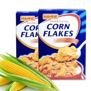 【包邮】hahne德国亨利玉米片375g 原味即食营养早餐麦片