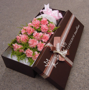 朵康乃馨礼盒上海鲜花同城速递送妈妈友情母情节鲜花预订