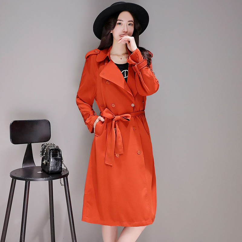 贵伊族女装官方旗舰店朝花夕拾2017秋新款素言专柜正品风衣