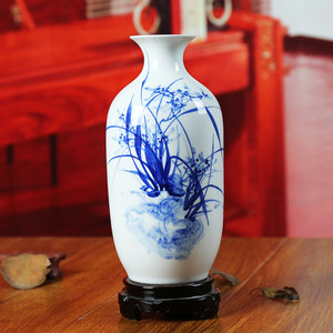  span class=h>景德镇 /span>陶瓷花瓶青花瓷器手绘兰花现代家居客厅