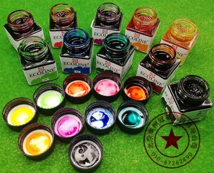 水彩颜料荷兰原装进口 泰伦斯ecoline透明水色/纯液体 10色套装