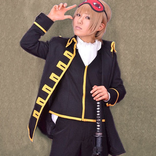 银魂真选组队服 冲田总悟衣服 土方十四郎cosplay服装制服 送眼罩
