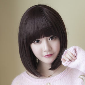 假发女短发波波头bobo头齐刘海仿真短发梨花头时尚新款发型