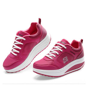 正品贝奇春秋时尚女式休闲运动鞋减肥鞋摇摇鞋透气坡跟女鞋旅游鞋