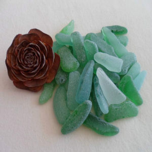 海玻璃海玻璃原石 长条形天然海玻璃3-4.5厘米之间  手工原材料