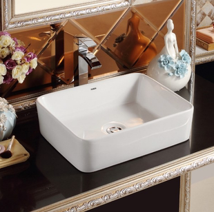惠达卫浴新款正品陶瓷洗手盆台上盆惠达hda055方形洗脸盆艺术碗盆