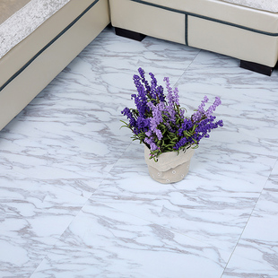 仿瓷砖大理石纹pvc地板胶片材塑胶地板革石塑地板砖家用加厚耐磨