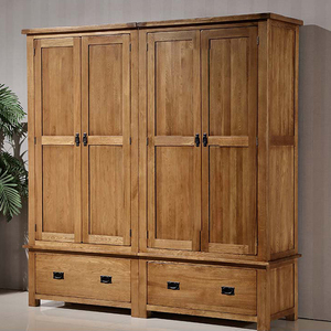 白橡木纯实木衣柜图片