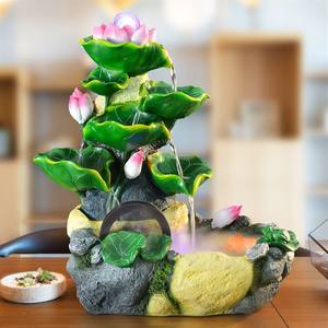 办公室落地喷泉流水摆件客厅桌面装饰品中式风