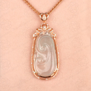 善美珠宝 翡翠冰种玉 span class=h>如意 /span> span class=h>吊坠 