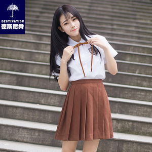 jk制服水手服軟妹學院風校服韓國學生韓版套裝高中夏季少女百褶裙