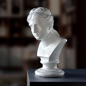 欧式维纳斯人物头像半身像雕像书房样板房图书馆橱窗柜 span class=h>