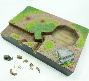 1:72 坚守阵地 二战德国88毫米 span class=h>炮 /span>阵地场景沙盘