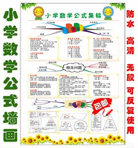 【小学数学公式大全挂图图片】小学数学公式大